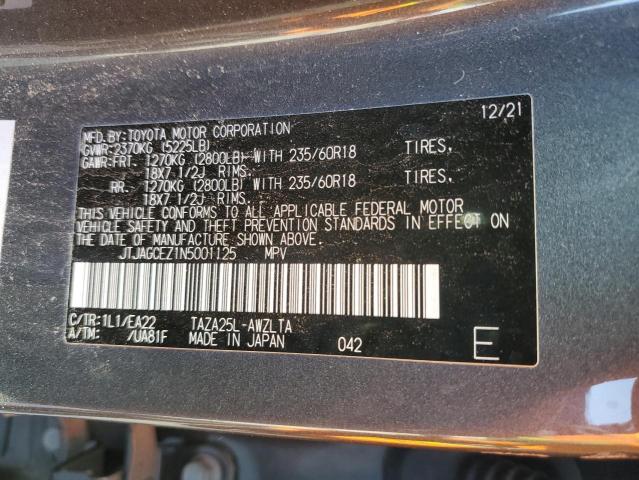2022 LEXUS NX 350 JTJAGCEZ1N5001125