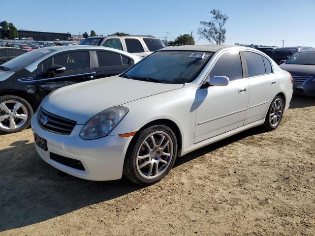 INFINITI G35 2005 white  gas JNKCV51E05M220985 photo #1