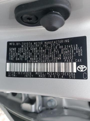 2024 TOYOTA COROLLA NI 5YFB4MCE6RP207376