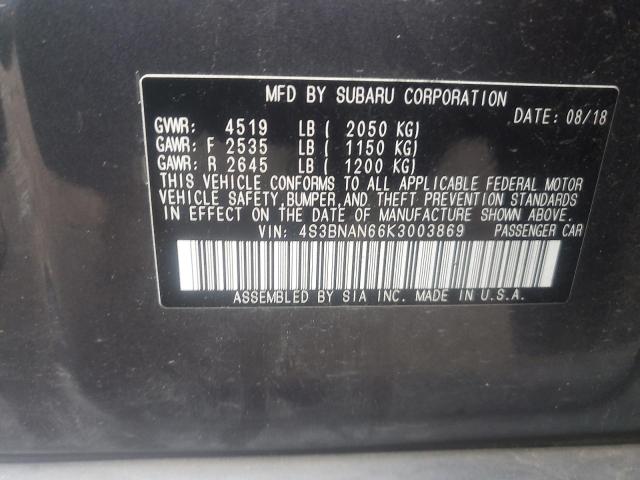 2019 SUBARU LEGACY 2.5 - 4S3BNAN66K3003869