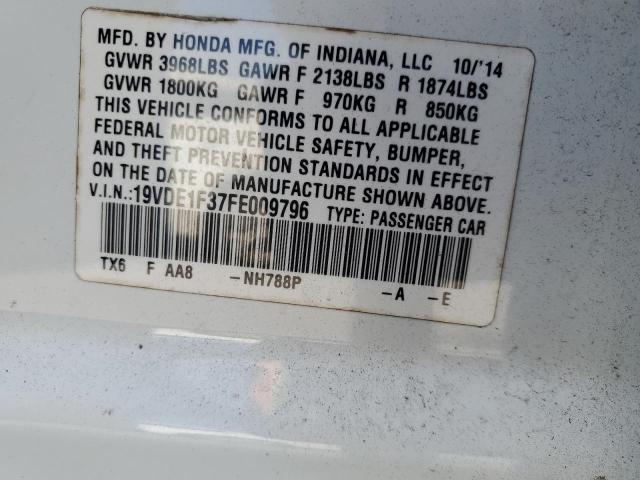 2015 ACURA ILX 20 19VDE1F37FE009796