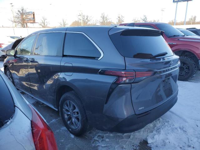 TOYOTA SIENNA LE 2021 gray  hybrid engine 5TDKSKFC7MS001066 photo #3