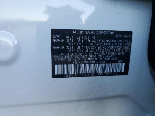 2021 SUBARU ASCENT TOU 4S4WMARD4M3439955