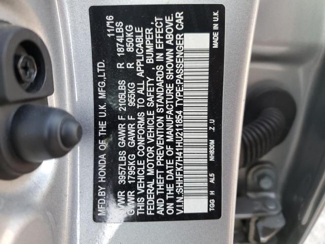 2017 HONDA CIVIC SPOR - SHHFK7H41HU211854