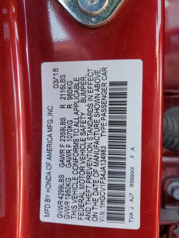 2018 HONDA ACCORD EXL - 1HGCV1F54JA134983
