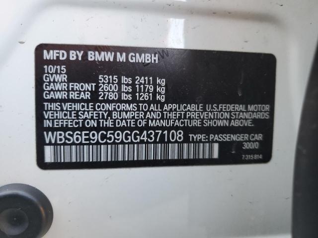 2016 BMW M6 GRAN CO WBS6E9C59GG437108