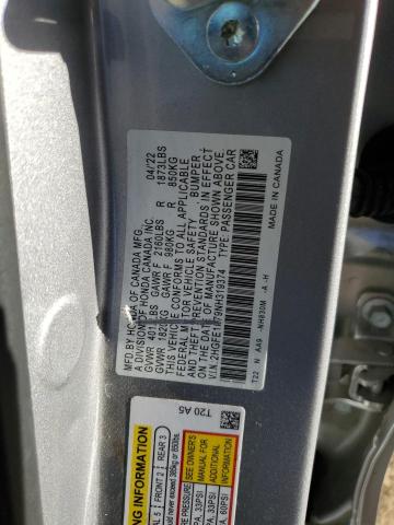 2022 HONDA CIVIC EX - 2HGFE1F79NH319374