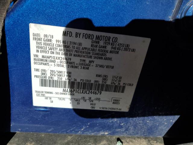 2018 FORD ECOSPORT S - MAJ6P1CLXJC244679
