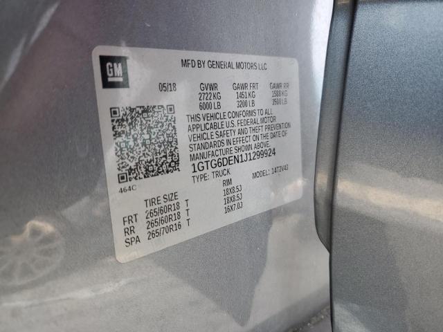 2018 GMC CANYON SLT 1GTG6DEN1J1299924