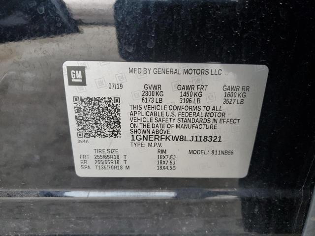 2020 CHEVROLET TRAVERSE L - 1GNERFKW8LJ118321