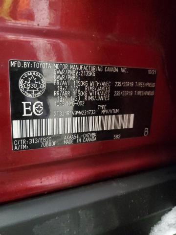 2021 TOYOTA RAV4 ADVEN 2T3J1RFV9MW231733