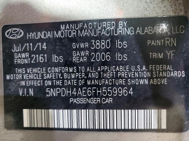 2015 HYUNDAI ELANTRA SE - 5NPDH4AE6FH559964