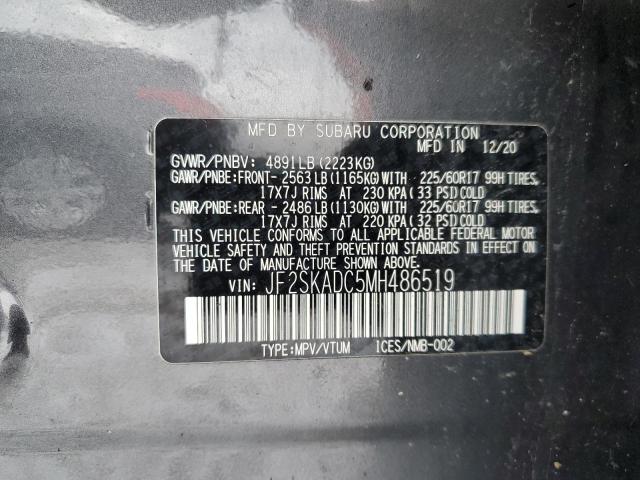 2021 SUBARU FORESTER JF2SKADC5MH486519