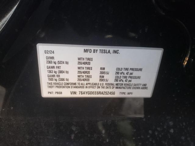 2024 TESLA MODEL Y - 7SAYGDEE6RA252456