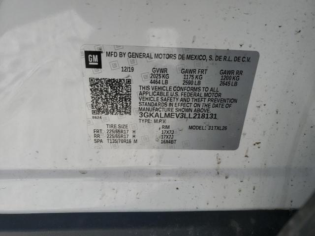 2020 GMC TERRAIN SL - 3GKALMEV3LL218131