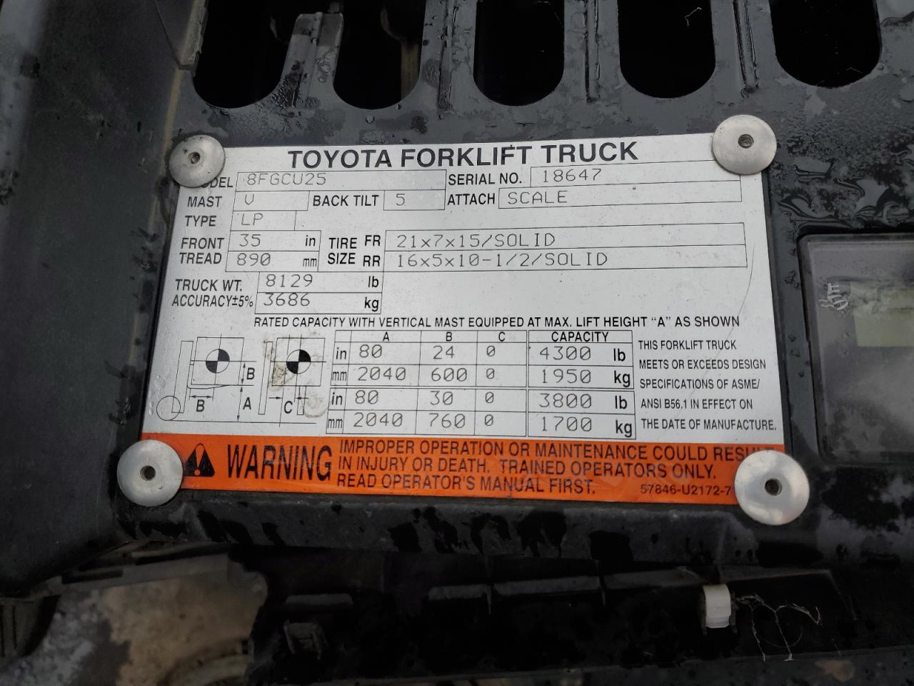 Lot #3049472651 2020 TOYOTA FORKLIFT