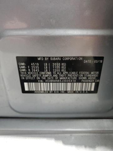 2018 SUBARU LEGACY 2.5 4S3BNAN65J3035419