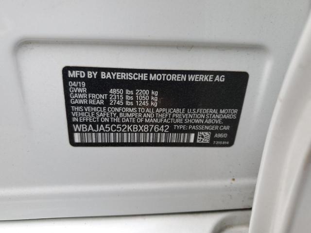 2019 BMW 530 I - WBAJA5C52KBX87642