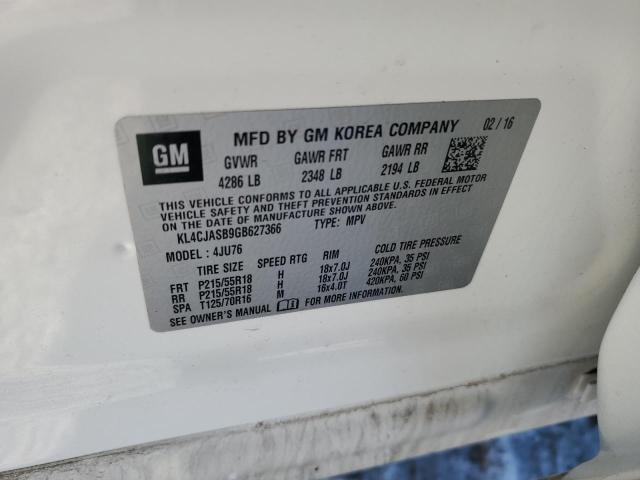 2016 BUICK ENCORE - KL4CJASB9GB627366