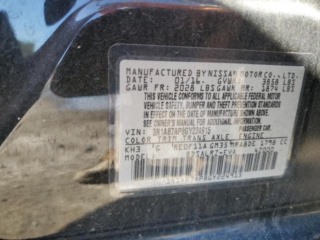 2016 NISSAN SENTRA S - 3N1AB7AP8GY224915