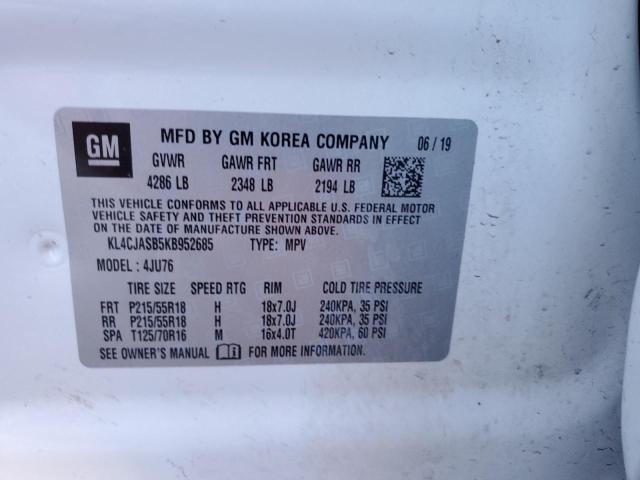 2019 BUICK ENCORE PRE - KL4CJASB5KB952685