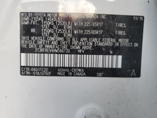 2017 TOYOTA RAV4 XLE - 2T3RFREV4HW566720