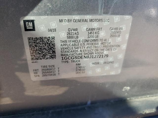 2018 CHEVROLET COLORADO Z - 1GCGSDEN8J1272179