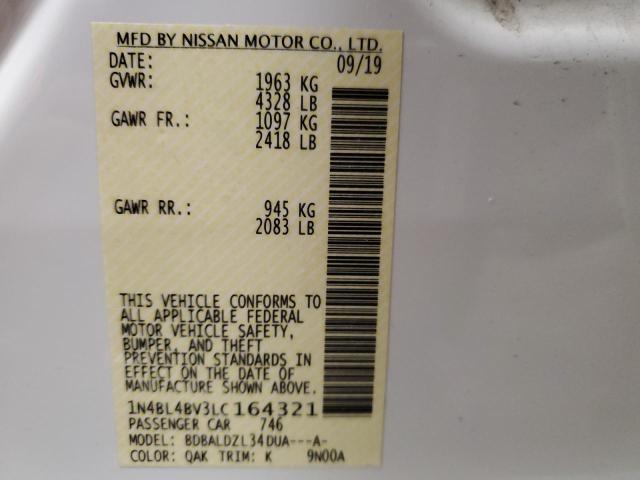 2020 NISSAN ALTIMA S - 1N4BL4BV3LC164321