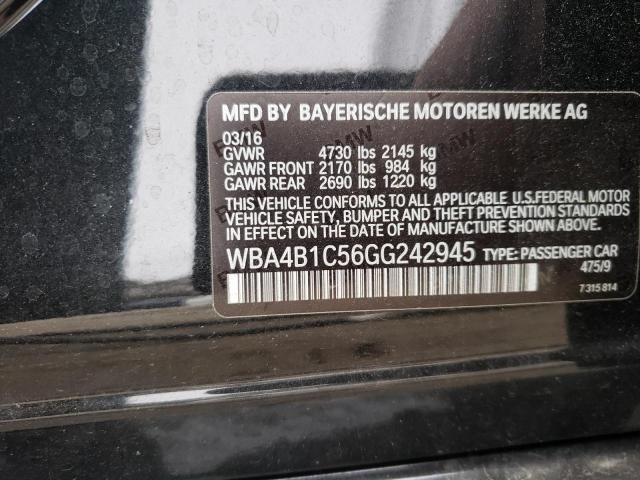 2016 BMW 435 I GRAN - WBA4B1C56GG242945
