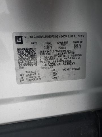2020 CHEVROLET EQUINOX PR - 3GNAXXEVXLS735229