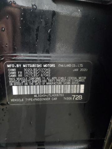 2020 MITSUBISHI MIRAGE LE ML32A5HJ7LH006760