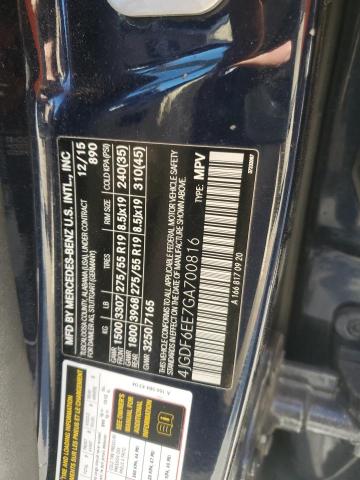 2016 MERCEDES-BENZ GL 450 4MA - 4JGDF6EE7GA700816