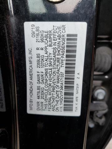 2019 HONDA ACCORD SPO - 1HGCV1F34KA171337