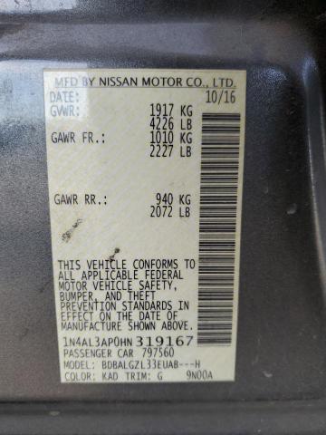 2017 NISSAN ALTIMA 2.5 - 1N4AL3AP0HN319167