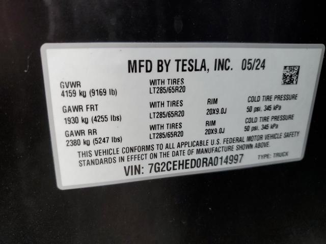 2024 TESLA CYBERTRUCK 7G2CEHED0RA014997