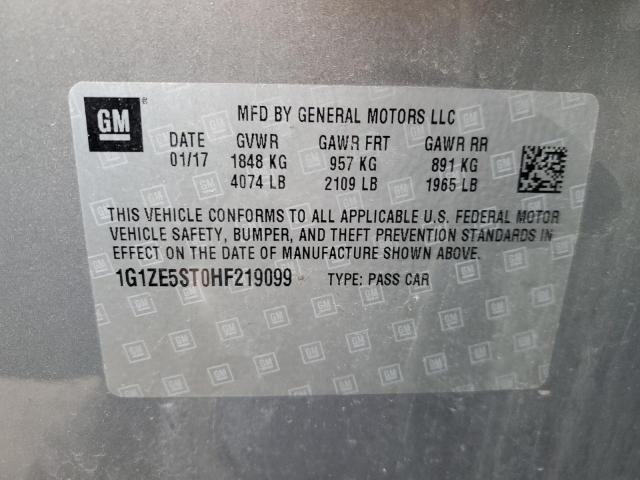 2017 CHEVROLET MALIBU LT - 1G1ZE5ST0HF219099
