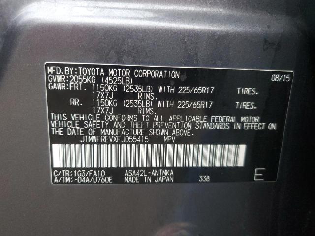 2015 TOYOTA RAV4 XLE JTMWFREVXFJ055415
