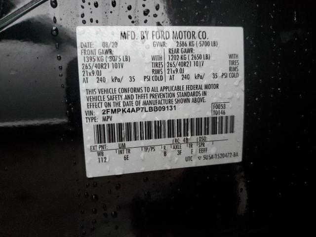2020 FORD EDGE ST - 2FMPK4AP7LBB09131