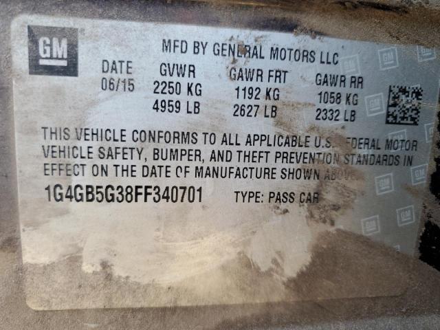 2015 BUICK LACROSSE - 1G4GB5G38FF340701
