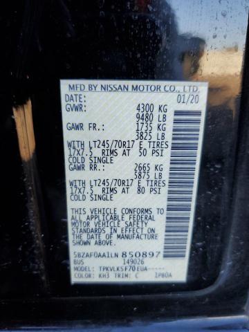 2020 NISSAN NV 3500 5BZAF0AA1LN850897