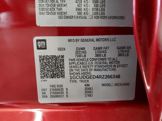 2024 CHEVROLET SILVERADO 1GCUDGED4RZ266348