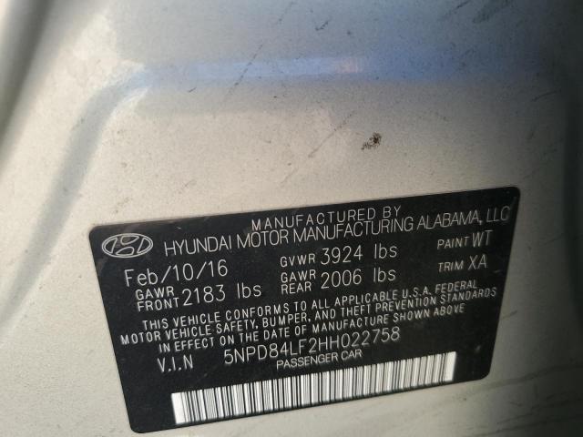 2017 HYUNDAI ELANTRA SE - 5NPD84LF2HH022758