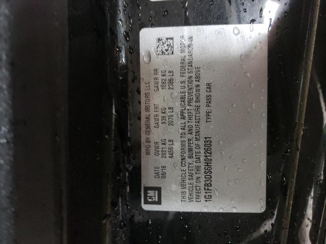 2017 CHEVROLET CAMARO LT - 1G1FB3DS6H0126031