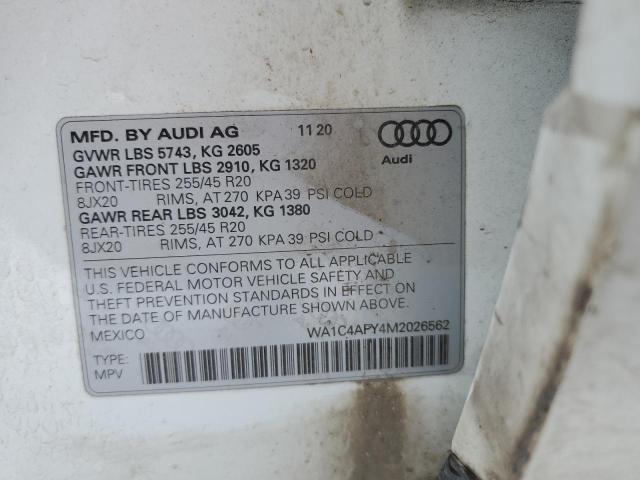 2021 AUDI SQ5 PRESTI WA1C4AFY4M2026562