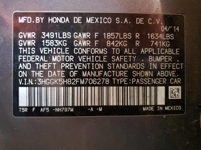 2015 HONDA FIT EX - 3HGGK5H82FM706278