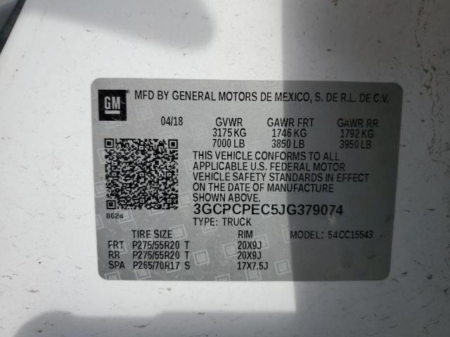 2018 CHEVROLET SILVERADO - 3GCPCPEC5JG379074
