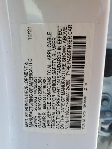 2021 HONDA ACCORD SPO 1HGCV1F39MA124386