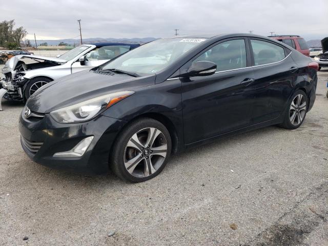 HYUNDAI ELANTRA SE 2015 black sedan 4d gas KMHDH4AHXFU230616 photo #1