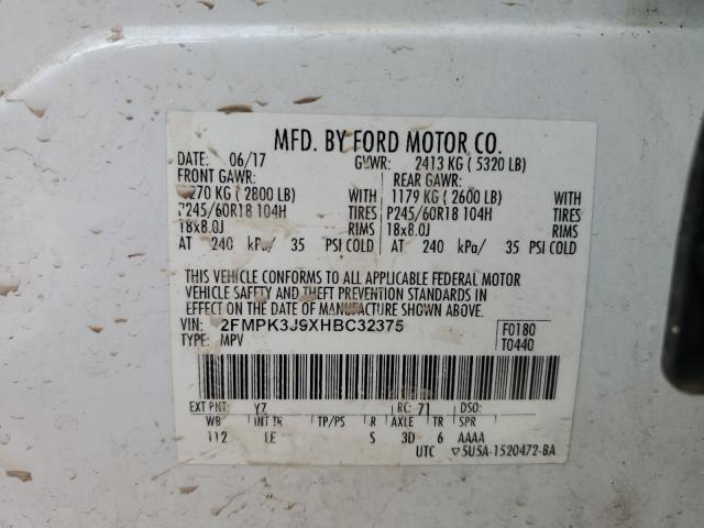 2017 FORD EDGE SEL - 2FMPK3J9XHBC32375