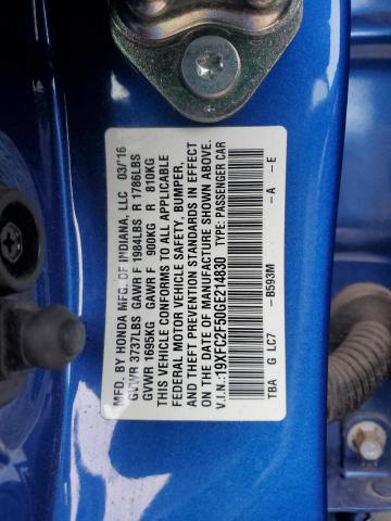 2016 HONDA CIVIC LX - 19XFC2F50GE214830